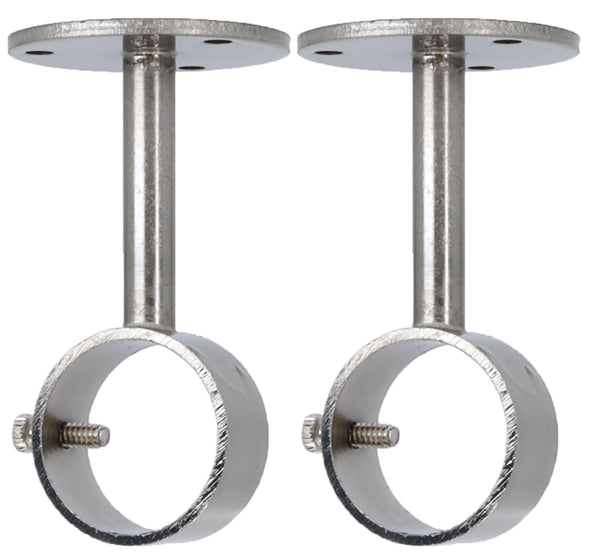 MERIVILLE Ceiling-Mounted or Wall-Mounted Curtain Rod Brackets, for up to 1 ¼” Diameter Drapery Rods, 2 PCs