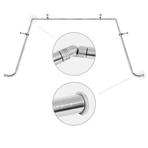 Meriville 1-Inch Diameter Bay Window Curtain Rod Set for Bayview Windows, Oil-Rubbed Bronze