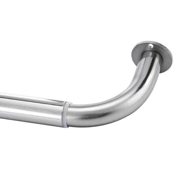 Meriville 1-Inch Diameter Wrap Around Blackout Curtain Rod, Round Base
