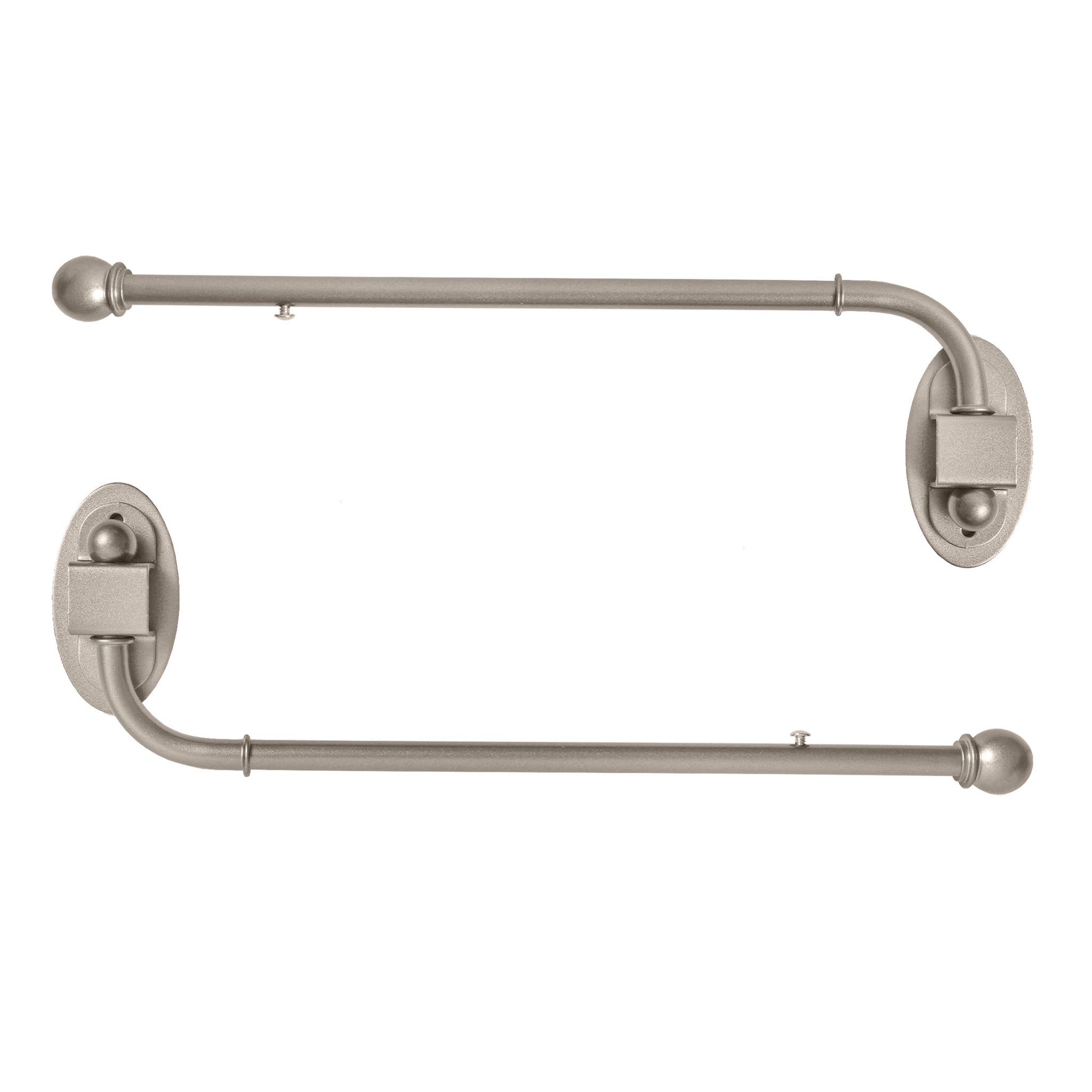 MERIVILLE 3/4" Diameter Swing Arm Curtain Rod, 2 Pieces