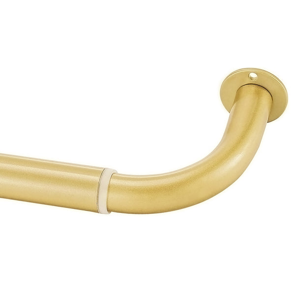 Meriville 1-Inch Diameter Wrap Around Blackout Curtain Rod, Round Base