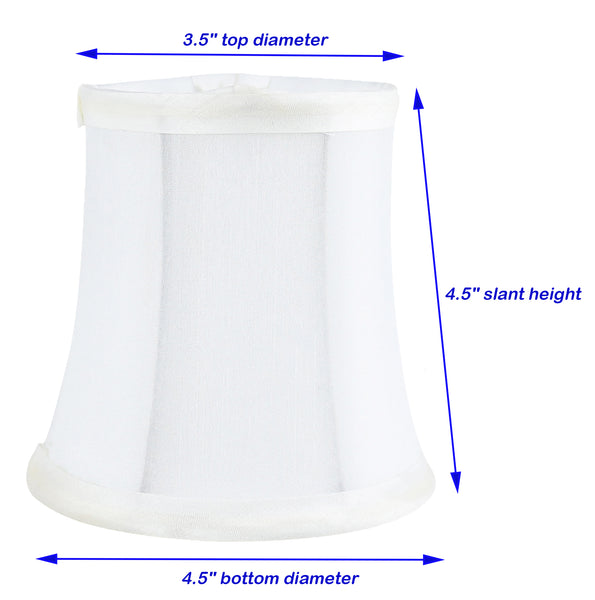 Meriville Faux Silk Clip On Chandelier Lamp Shades, 3.5-inch by 4.5-inch by 4.5-inch