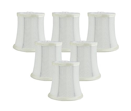Meriville Faux Silk Clip On Chandelier Lamp Shades, 3.5-inch by 4.5-inch by 4.5-inch
