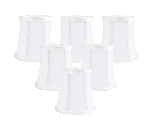 Meriville Faux Silk Clip On Chandelier Lamp Shades, 3.5-inch by 4.5-inch by 4.5-inch