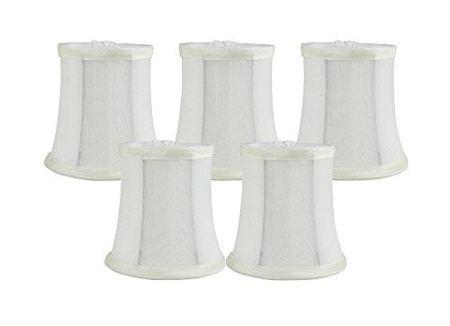 Meriville Faux Silk Clip On Chandelier Lamp Shades, 3.5-inch by 4.5-inch by 4.5-inch