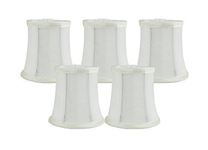 Meriville Faux Silk Clip On Chandelier Lamp Shades, 3.5-inch by 4.5-inch by 4.5-inch