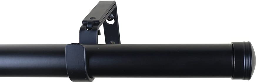 Meriville 1-Inch Diameter Norwood End Cap Single Window Treatment Curtain Rod