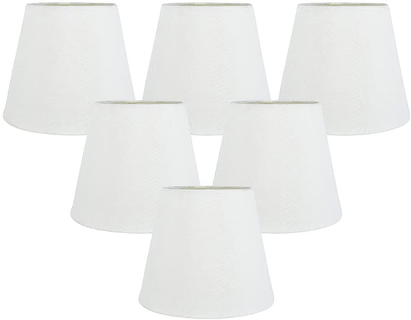 Meriville Faux Silk Clip On Chandelier Lamp Shades, 4-inch by 6-inch by 5-inch