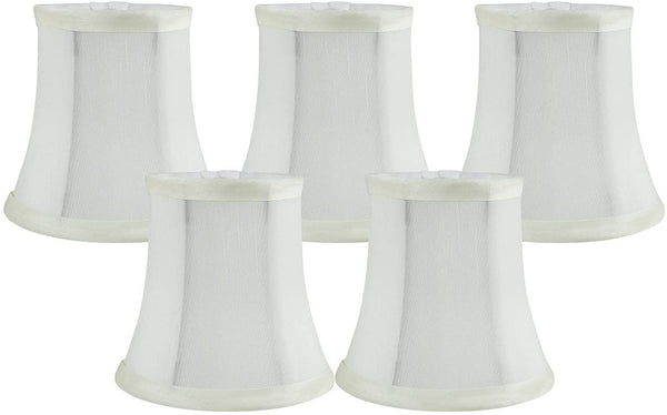 Meriville Faux Silk Clip On Chandelier Lamp Shades, 3.5-inch by 5-inch by 4.75-inch