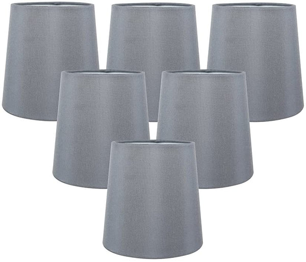 Meriville Faux Silk Clip On Chandelier Lamp Shades, 4-inch by 5-inch by 5-inch