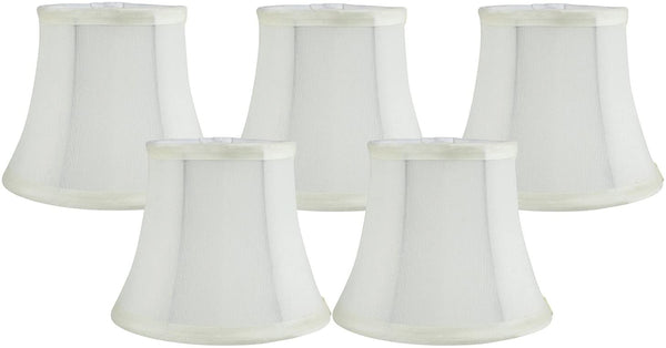 Meriville Faux Silk Clip On Chandelier Lamp Shades, 4-inch by 6-inch by 5-inch