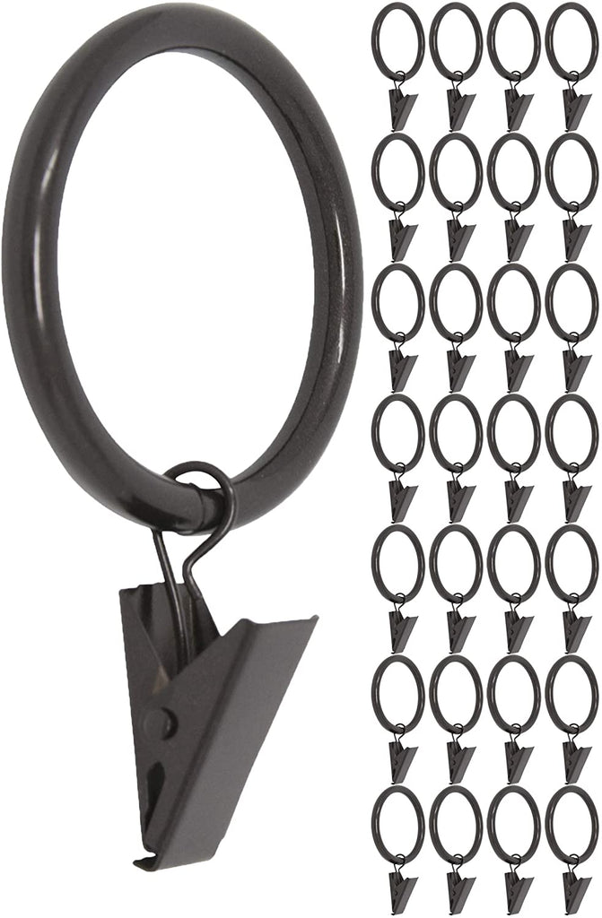 MERIVILLE Drapery Curtain Rings with Clip - 1.5-Inch Inner Diameter, F –  meriville