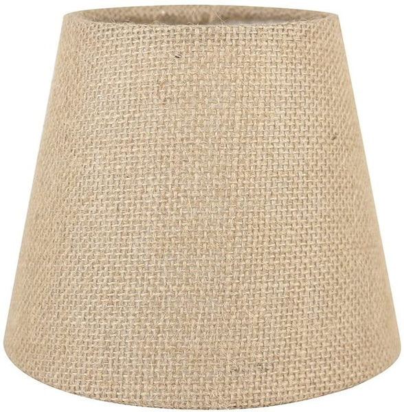 Meriville Burlap Clip On Chandelier Lamp Shades, 4-inch by 6-inch by 5-inch