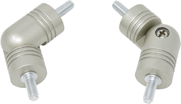 MERIVILLE Hinged Elbow Connector - Designed for Bay Window Curtain Rods or Corner Drapery Rods, 2pcs