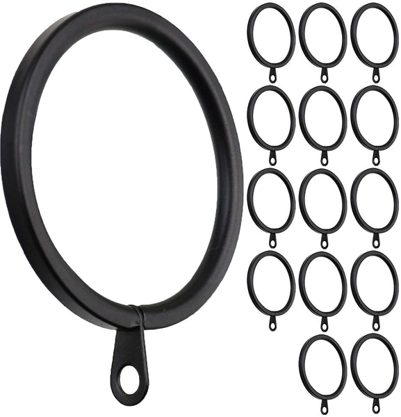 MERIVILLE 28 pcs 2-Inch Inner Diameter Metal Flat Curtain Rings with Eyelets