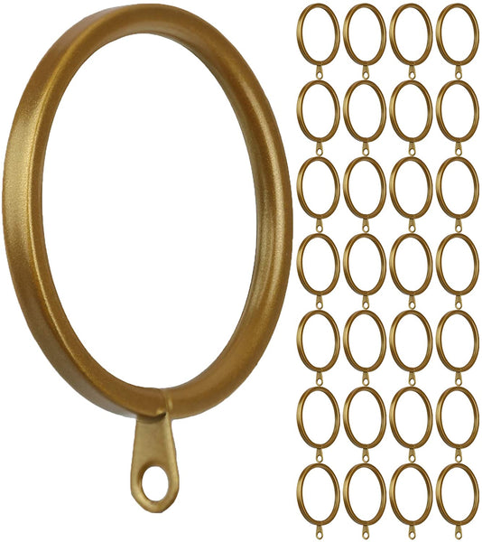 MERIVILLE 28 pcs 2-Inch Inner Diameter Metal Flat Curtain Rings with Eyelets
