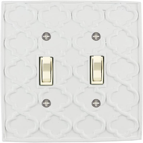 Meriville Moroccan 2 Toggle Wallplate, Double Switch Electrical Cover Plate