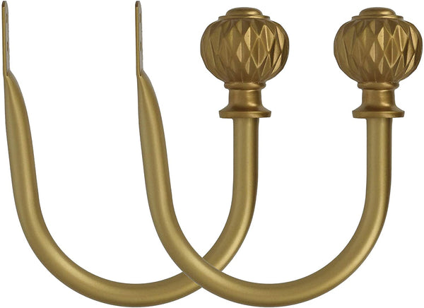 MERIVILLE Set of 2 Decorative Window Curtain Holdbacks for Draperies, Royal Gold…