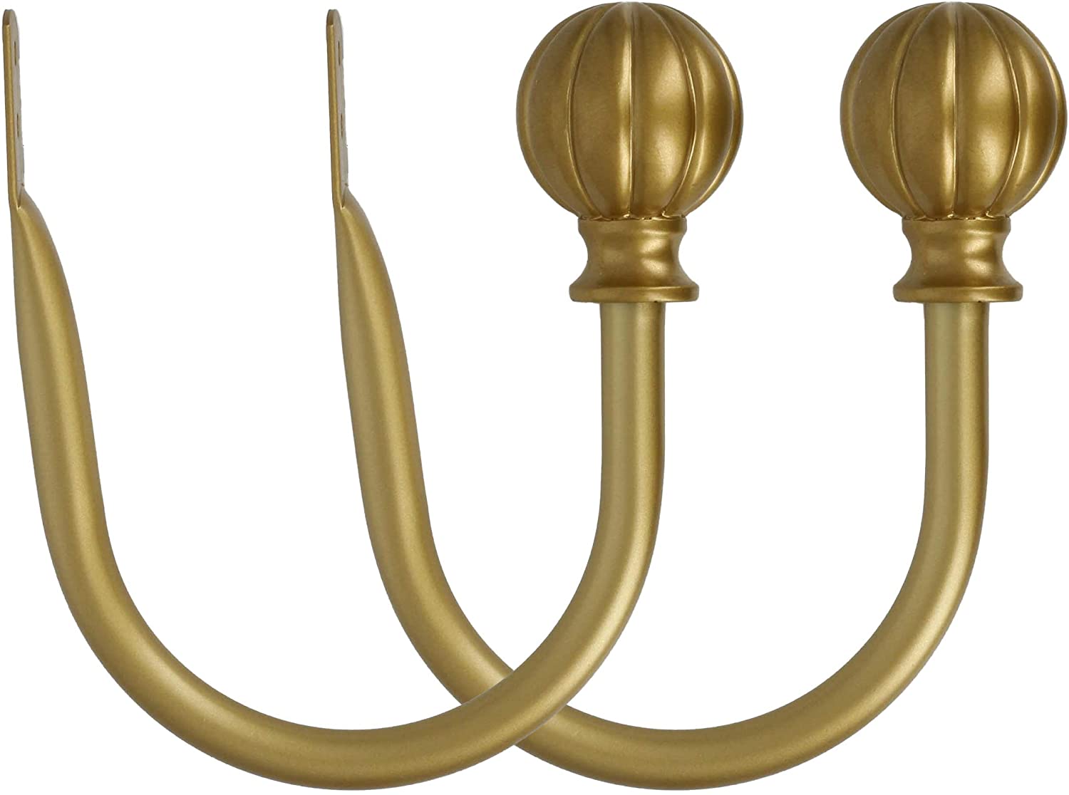 MERIVILLE Set of 2 Decorative Window Curtain Holdbacks for Draperies, Royal Gold…